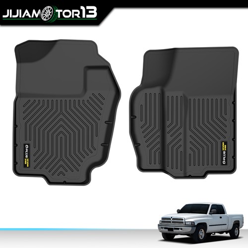 TPE Front Floor Liner Mats All Weather Fit For 1994-02 Dodge Ram 1500 2500 3500 