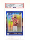 JAYDEN DANIELS 2024 DONRUSS OPTIC RATED ROOKIE BLUE HYPER D RC PSA 10 Q0004
