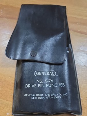 General No. S-76 Drive Pin Punches 8'' Alloy Steel 5 Sizes Made In USA