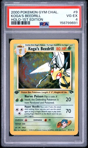Koga's Beedrill (1st Edition) graded PSA 4 for sale on eBay