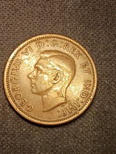 1941 Canada Cent Circulated Red-Brown King George VI Canadian Penny