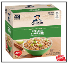 Quaker Instant Oatmeal Apples  Cinnamon Individual Packets 48 ct