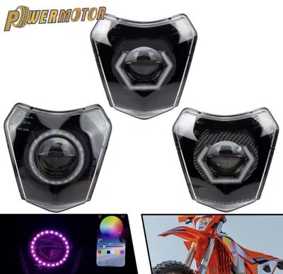 KTM LED SCHEINWERFER ANGEl EYE APP CONTROL RGB EXC XC SMCR