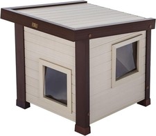 Outdoor Kitty Pet Shelter Furniture Feral Cat House Never Fade Warp Weatherproof