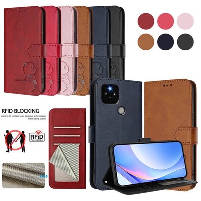 New Panda Pattern Phone Leather Case For Google Pixel 5