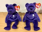 Vintage 1997 Ty Beanie Baby Princess Diana Memorial Bear Lot of 2 Retired