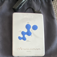 Sony Walkman WM-EX615 Auto Reverse Dolby B NR Mega Bass Cassette Silver/Blue