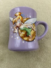 Walt Disney Coffee Mug, Tinkerbell, Peter Pan Fairy Stuck In Keyhole, purple