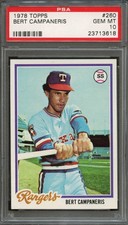 BB - 1978 - TOPPS - #260 - BERT CAMPANERIS - PSA 10 (GEM MINT)