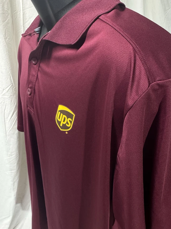 Polo UPS United Parcel Service rojo manga corta para hombre XL Trimark Foto 3 de 4
