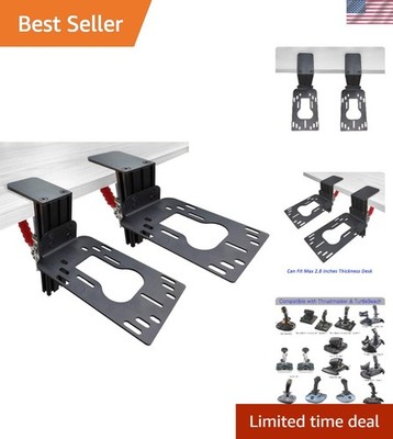 Durable Desk Mount for Hotas Joysticks - Compatible with Thrustmaster, T-16000M