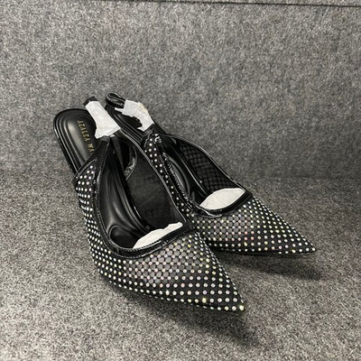 #ad #ad AZALEA WANG Carmine Diamond Mesh Pump Women#x27;s Size 11 Black $44.92