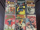 Silver Age Comic Lot Of 6 X-Men Avengers Strange Tales Adventures Vintage 60s