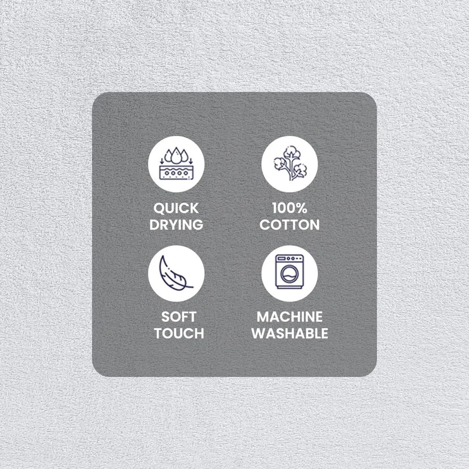 Extra Large Cotton Bath Towels For Bathroom Absorbent Shower Towel Bulk 10ct - Image 3 of 4