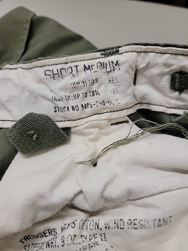 Vintage US Army OG-107 Sateen Type 2 Trouser Hose USA Short Medium 31x29,5 - Bild 13 von 21