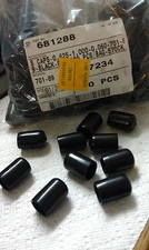 Pliable Vinyl Caps, Push-on Round Cap Fits 5/8"-11/16" OD, 1" Inside Height, *10