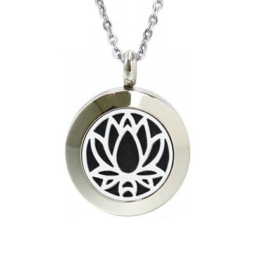 Collar Colgante Aroma Acero Inoxidable 20mm Perfume Aceite Esencial Difusor - Imagen 10 de 93
