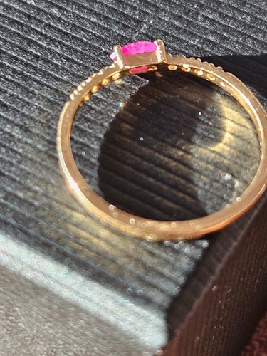 Anillo de Oro Amarillo 18K con brillantes (talla brillante) con Rubí A ESTRENAR - Imagen 4 de 7