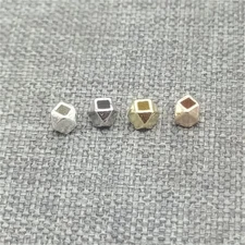 20pcs of 925 Sterling Silver Tiny Faceted Beads Rhodium Plated Gold Plated