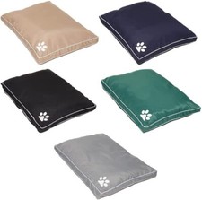 LARGE Filled Soft Pet WATERPROOF Dog Bed -Pet Washable Zipped Mattress Cushion