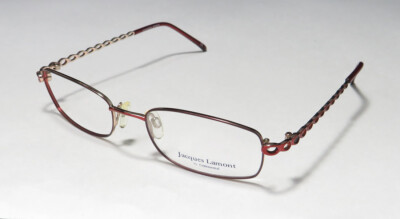 CONTINENTAL EYEWEAR JACQUES LAMONT 1172 WINE UNIQUE ARM DESIGN LIGHT EYEGLASSES
