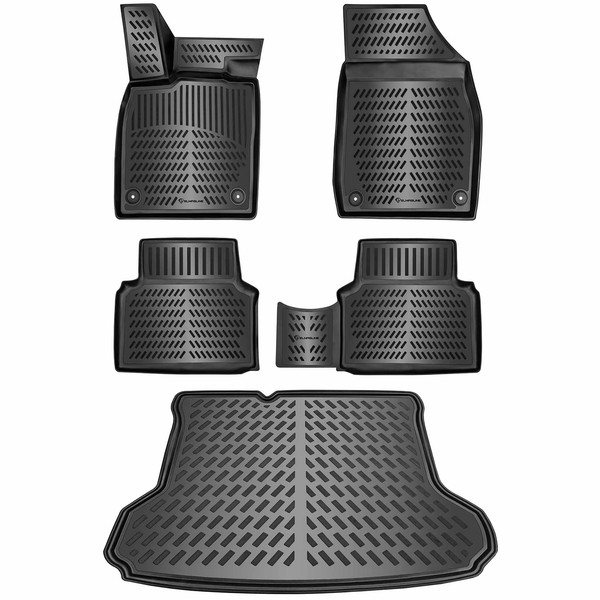 3D Gummimatten & Kofferraumwanne Set FüR VW ID.4 (ID4) Ab 2020 | Standart Ladebo-image