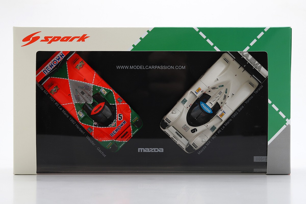 Spark promo 1/43 Mazda MX-R01 #5 & #6 24 Le Mans 1992 Set MCPset01