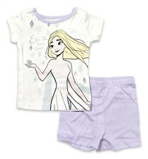 Frozen Pajamas 4T Snug-Fitting Elsa the Snow Queen Short Sleeve Shirt Shorts PJs