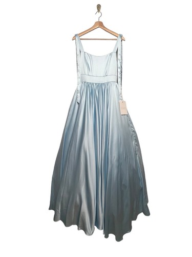 Abito da ballo Mac Duggal nuovo con etichette cravatta a spalla blu polvere 4 - Foto 4 di 14