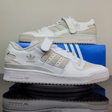 Adidas Originals Forum Low White Gray Athletic Shoes Sneakers HQ6804 Men's Sz 10