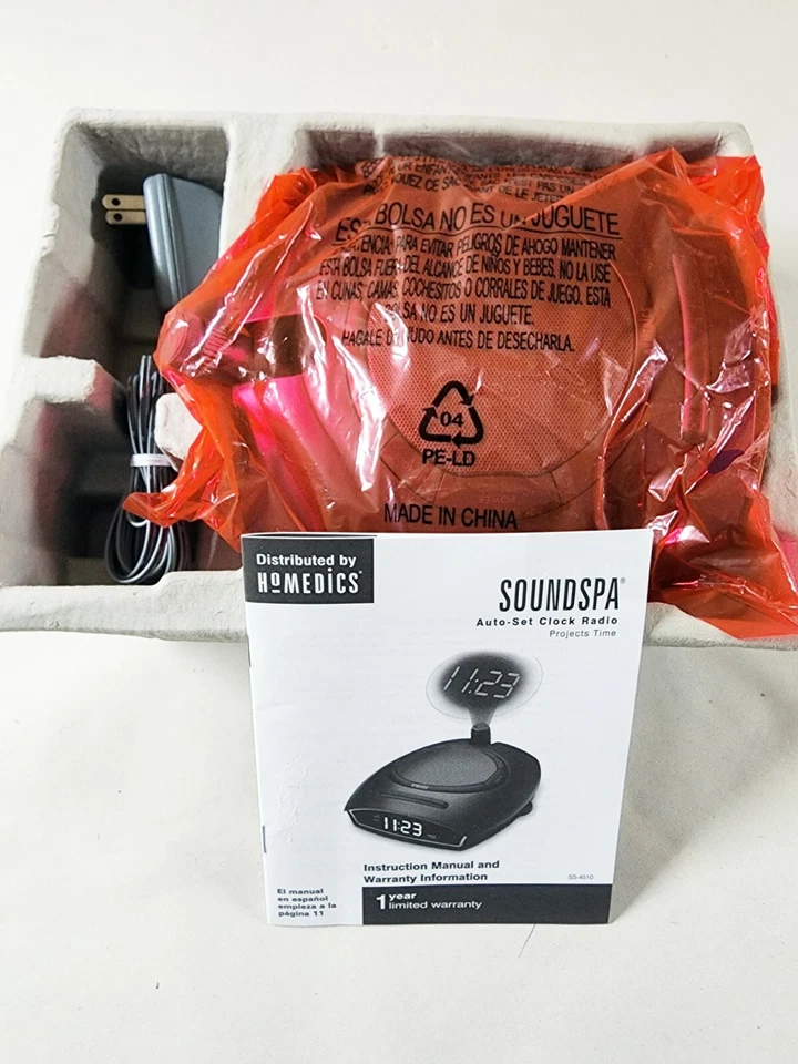 Homedics SS-4510 Soundspa Sounds Autoset Clock Projects Time - Image 2 of 2