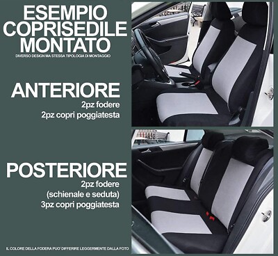 Coprisedili Auto Universali Ls07 Set Per Anteriori E Posteriori No Suv