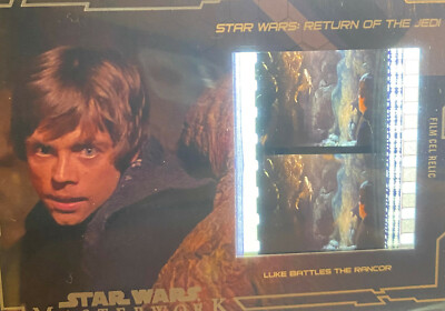 STAR WARS 2017 TOPPS MASTERWORK FCR-25 FILM CEL RELIC LUKE BATTLES THE RANCOR V2
