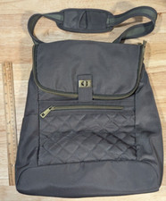Zaino Travelon convertibile borsa a tracolla borsello verde oliva trapuntato antifurto