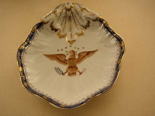Vintage Mottahedeh Co Diplomatic Service Eagle Feathers Oyster-Clam Dish (B) - Picture 4 of 8