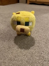 Minecraft Ocelot Plush 9" Yellow Stuffed Animal Toy Mojang 2014 Jazwares 