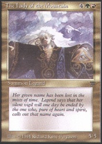 The Lady of the Mountain Magic mtg Heavy Play, English Legends x1