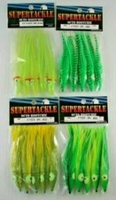 20 Supertackle - 4" Anchovy - Green Patterns Salmon trolling Cod Bass Rockfish 