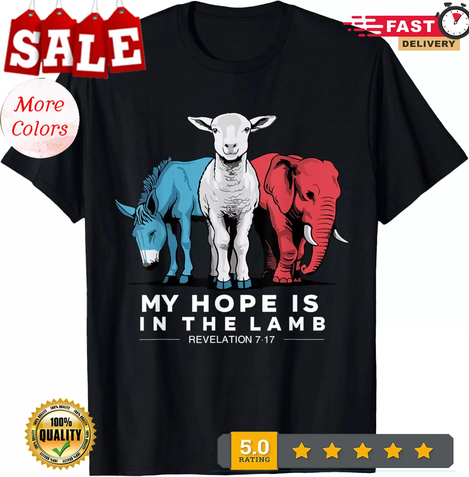 2025 My Hope Is In The Lamb Christian Jesus Unisex Tee  
