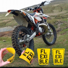 FLEXIPLATE? FLEXIBLE Small TAPERED SHOW NUMBER PLATE KTM EXC ENDURO MOTORCYCLE