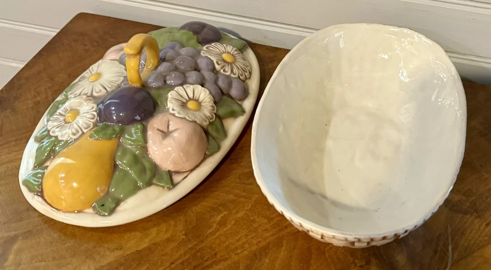 Tarro de galletas de almacenamiento de cesta de frutas vintage Foto 4 de 4