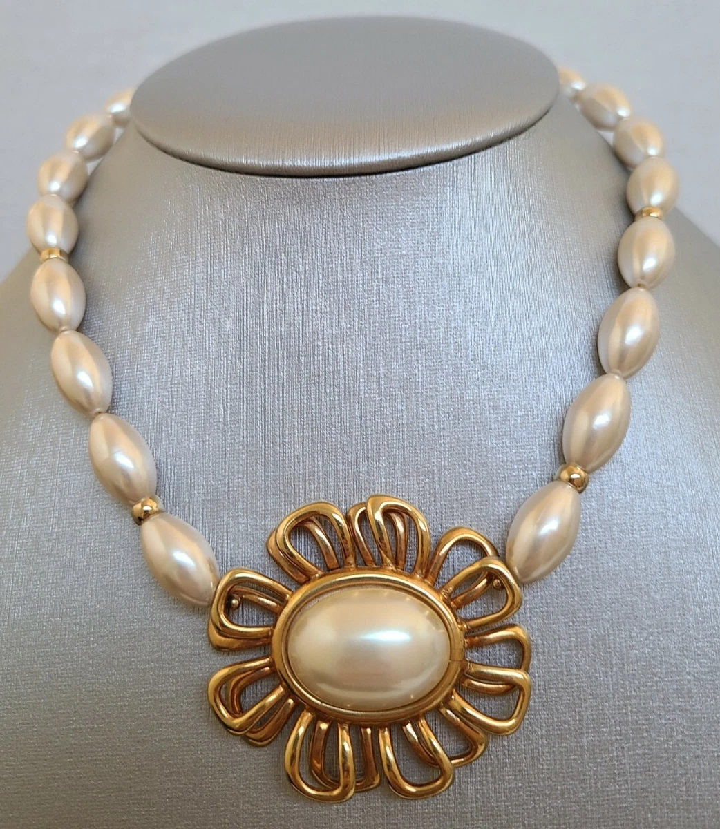 Napier gold and pearl necklace sale