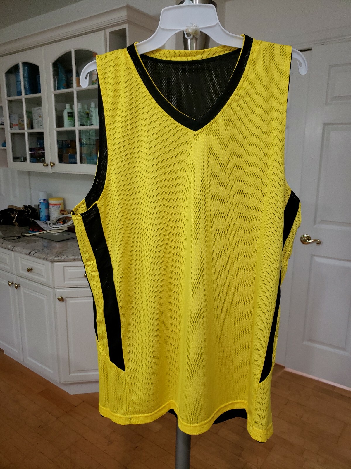 Mens Mesh Tank Top Basketball Jersey Practice Sleeveless Tee Reversible. Size L eBay