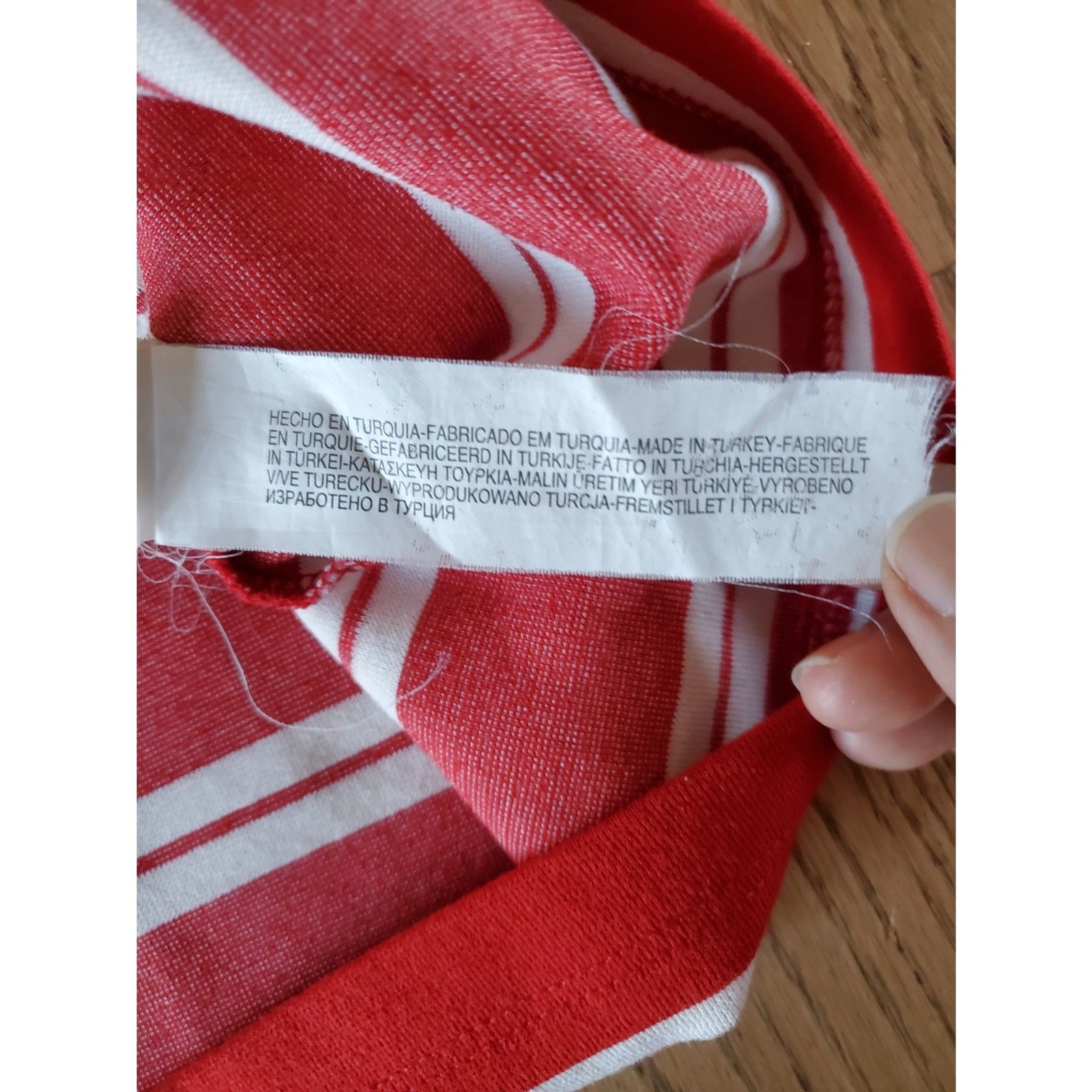 ZARA Basic Women's S Nautical Red White Stripes V… - image 5