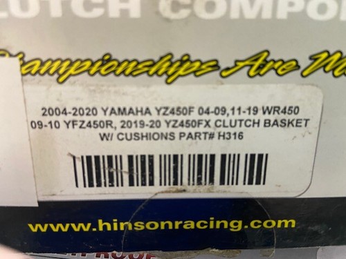 HINSON CLUTCH BASKET wt CUSHIONS / YZ, YFZ & WR / NEW / H316 - Picture 5 of 7