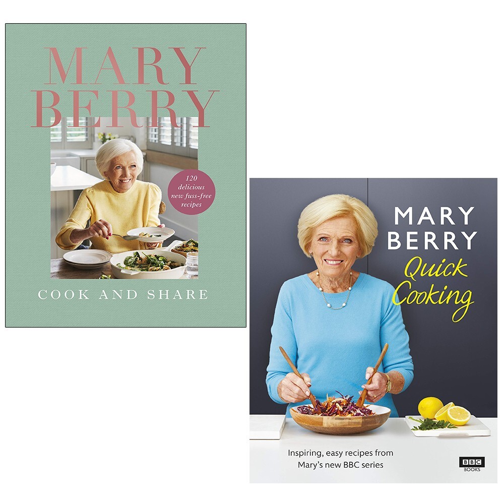 Mary Berry Collection 2 Books Set Cook and Share,Mary Berry’s Quick Cooking NEW
