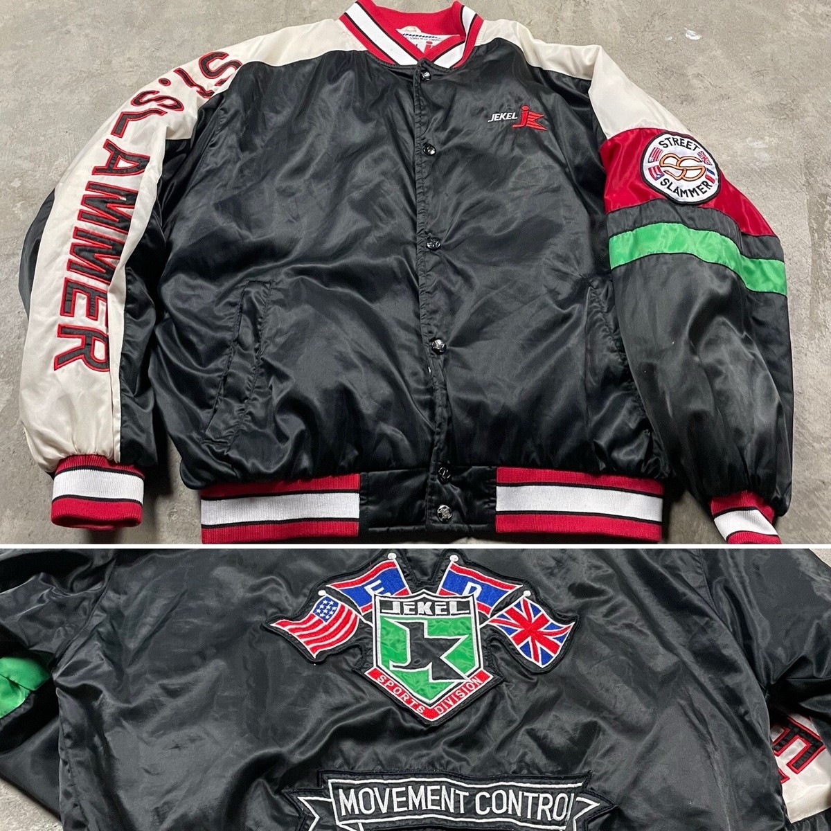 Vintage Jekel Task Force Eddy Satin Bomber Jacket Hip Hop Vintage Jekel Task Force Eddy Satin Bomber Jacket Hip Hop
