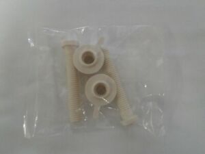 2 bolts    Plastic Toilet Screw Bolts with Plastic Flange Nuts 1 bag