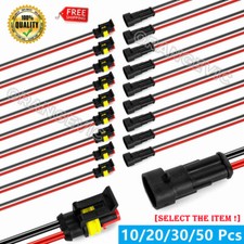 Lot 2Pin Waterproof Electrical Wire Cable Connector Male Female Way Plug Kit