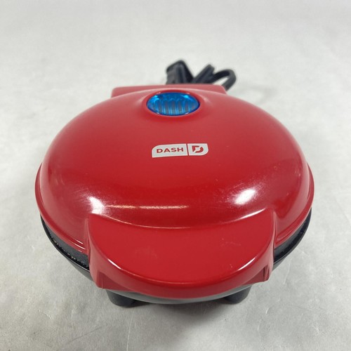 DASH Mini Waffle Maker 4 Inch Red Removable Waffle Molds Nonstick 350 W